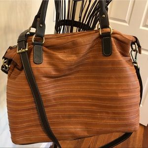 Brown Italian leather IL DUCA handbag